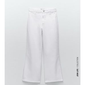 Zara White Flared Pants Size 8